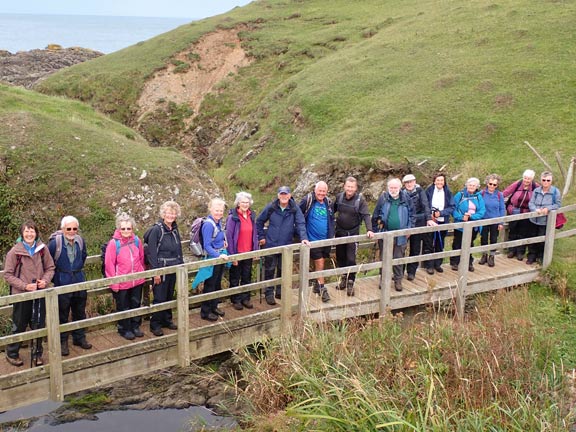 6.Tudweiliog Circular
31/08/23. Crossing over a stream which runs into Porth Ysglaig. The money shot.
Keywords: Aug23 Thursday Ruth Williams