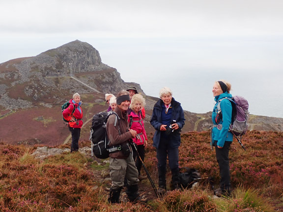 3.Yr Eifl
27/8/23. Two thirds of the way up Yr Eifl from Bwlch yr Eifl, close to a disused quarry. Tougher conditions ahead.
Keywords: Aug23 Sunday Annie Andrews