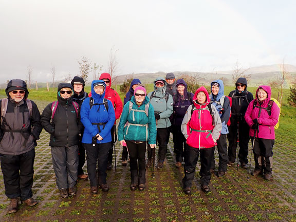 1.Yr Ysgwrn
5/11/23. Ready for off from the Yr Ysgwrn car park. The right-hand side of a rainbow can be seen.
Keywords: Nov23 Sunday Dafydd Williams