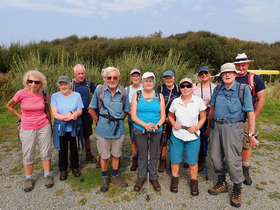 1.Aberystwyth Friday 6th Sept.
6/9/24. In the car park close to the start of the walk in Borth. Photo: Hugh Evans.
Keywords: Sep24 Friday Noel Davey