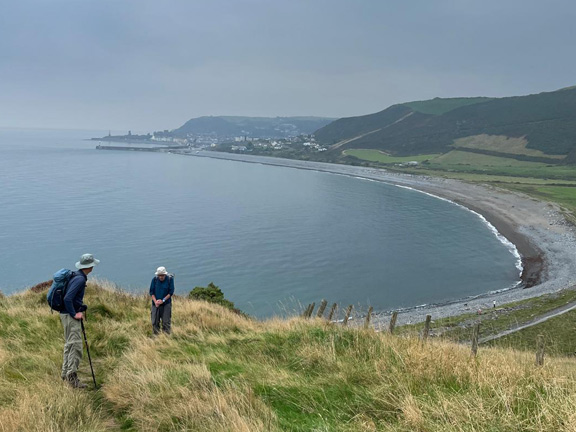 6.Aberystwyth Saturday 7th Sept
7/9/24. C walk. The back marker and leader near the top of Allt Wen looking northward with Aberystwyth in the background. Photo: Mair Hughes.
Keywords: Sep24 Saturday Noel Davey
