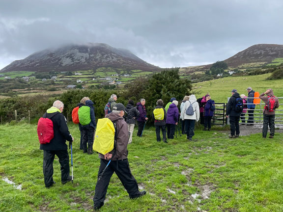 3.Llaniestyn Circular
26/09/24. A cloud topped Garn Fadryn in the background. Very wet underfoot. Photo: Noel Davey.
Keywords: Sep24 Thursday Miriam Heald