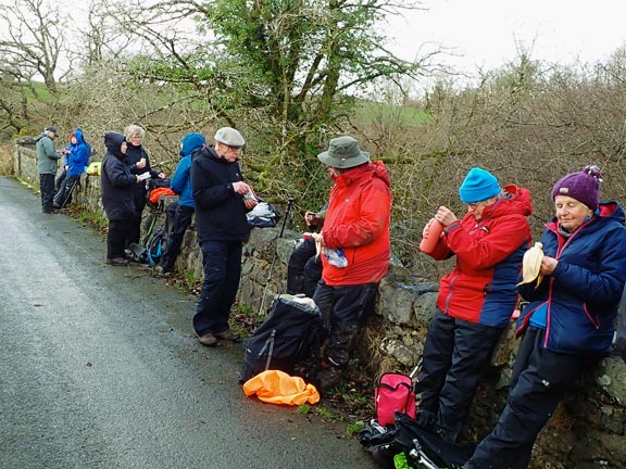 6. Llanystumdwy - Rhoslan - Betws Fawr
19/12/24. Lunch taken at Pont Bryn Beddau under which Afon Dwyfach runs.
Keywords: Dec24 Thursday Dafydd Williams