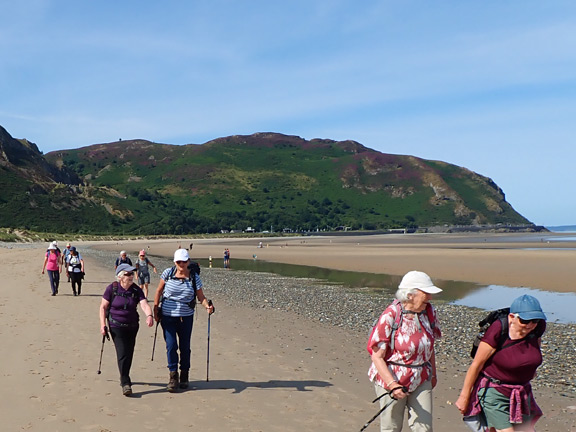 2.Morfa Conwy - Great Orme - Llandudno West Shore.
28/7/24. From the car park straight onto the beach. heading towards the Conway Bridge.
Keywords: Jul24 Sunday Kath Mair