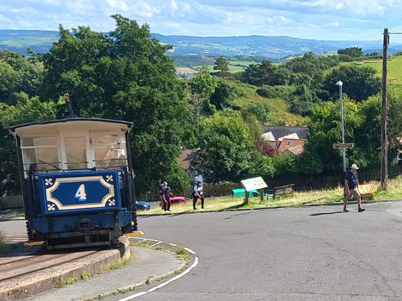 7.Morfa Conwy - Great Orme - Llandudno West Shore.
28/7/24. On our way up the Great Orme alongside the tram track. Photo: Eryl Thomas.
Keywords: Jul24 Sunday Kath Mair