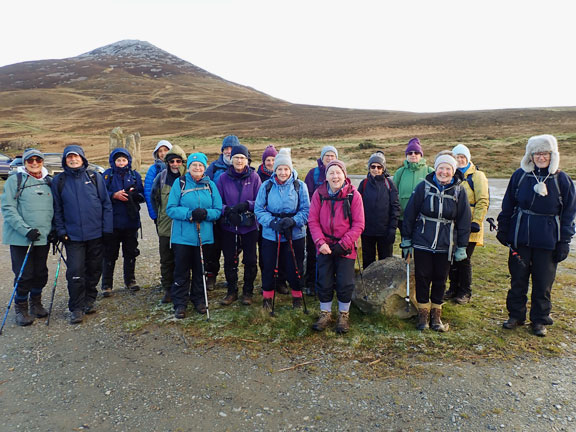 1. Nantgwrtheyrn - Pistyll
26/11/24. About to set off from the car park at Mount Pleasant, above Nantgwrtheyrn.
Keywords: Nov24 Thursday Meri Evans Rhian Roberts