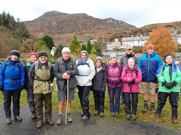 1. Tanygrisiau - Llyn Stwlan
17/11/24. In the Tanygrisiau Power Station Public Car Park. Moel-y-Hydd in the background, Also the incline that some of the group will be going down later.
Keywords: Nov24 Sunday Eryl Thomas