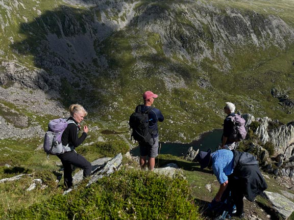 2. Trans Carneddau
6/8/24. At about 2554ft looking north with Cwm Lloer and Fynnon Lloer below, and the steep sides of Carnedd Dafydd opposite. Photo: Louise Fletcher-Brewer.
Keywords: Aug24 Tuesday Gareth Hughes