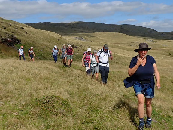 6. Trawsfynydd - Foel Fawr - Gold Mines
11/08/24. Close to the end of the walk with the gold mines to the east, behind us 
Keywords: Aug24 Sunday Hugh Evans