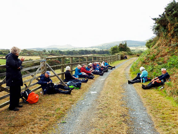 5.  Around Garn Boduan.
28/8/25. A very comfortable lunch site, safe from livestock. Close to Tal-y-sarn.
Keywords: Aug25 Thursday Jane Logan