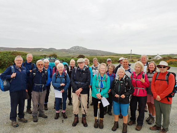1. Caergybi/Holyhead Coast and Mountain
27/07/25. A & B Group photograph in The Range Car Park within the South Stack Cliffs Nature Reserve at the start of the walk.
Keywords: Jul25 Sunday Anne Andrew