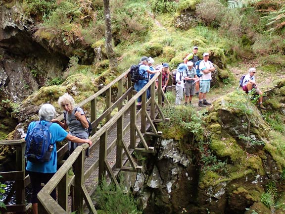 7. Llan Ffestiniog Valleys and Falls.
10/08/25. Crossing Afon Teigl for the last time close to Coed Pengwern.
Keywords: Aug25 Sunday Eryl Thomas