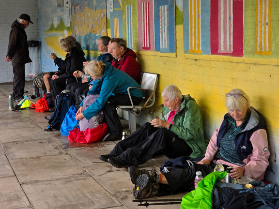 7. Llanystumdwy Circuit
7/9/25. Lunch in the rail station at Pen-y-chain. Undercover and out of the wind. No trains either.
Keywords: Sep25 Sunday Kath Spencer