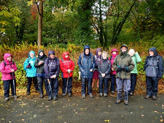 1. Bala - Moel Emoel
23/10/25. Ready for the start of the walk.
Keywords: Oct25 Thursday Nia Parry