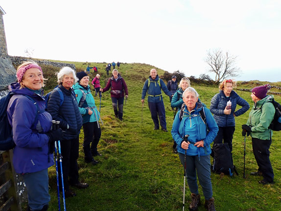 2. Harlech - Foel Senigl - Moel Goedog - Moel y Gerddi
2/11/25. About one mile into the walk, a chance to catch up at Rhyd Galed Uchaf.
Keywords: Nov25 Sunday Rita Thornbery