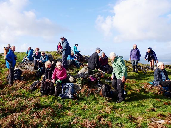 3. Harlech - Foel Senigl - Moel Goedog - Moel y Gerddi
2/11/25. Time for a panad break on the side of a rock outcrop away from the chilling wind, near Hendre-ddyfgi.
Keywords: Nov25 Sunday Rita Thornbery