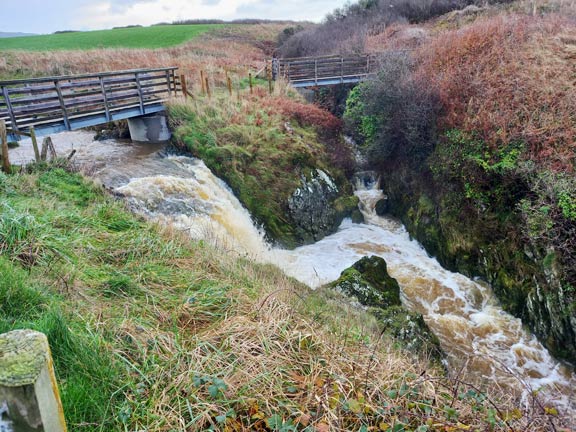 2. Penllech - Porth Ysgaden Circ
4/12/25. A lot of water coming off the land and into the sea at Penllech Beach. Photo: Eryl Thomas.
Keywords: Dec25 Thursday Jane Logan