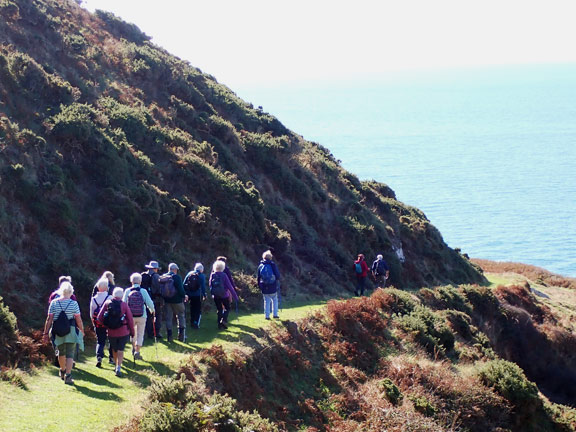 2. Porth Ysgo - Mynydd Penarfynydd
25/9/25. On our way down from the car park towards Porth Ysgo. We don't go down to the beach until the end of the walk.
Keywords: Sep25 Thursday Judith Thomas