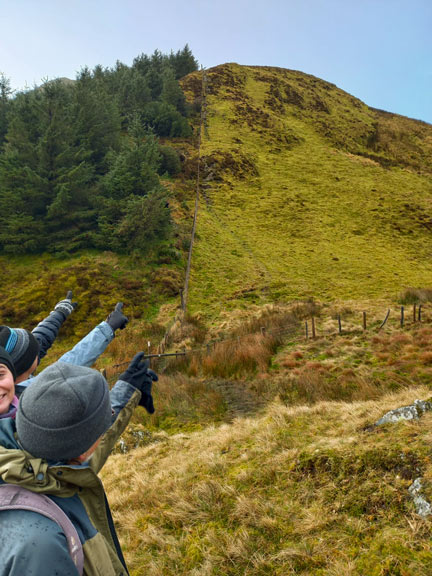 5. Waun Oer.
30/11/25. Pointing back to the steep descent from Waun Oer, the summit of which is not far beyond. Photo: Eryl Thomas.
Keywords: Nov25 Sunday Adrian Thomas