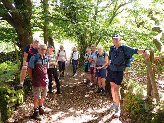 6. Dolgellau - Llyn Gwernan
9/8/26. Entering an ancient walled path which will take us down into Dolgellau.
Keywords: Aug26 Sunday Hugh Evans