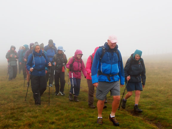 2.  Moel Eilio - Foel Goch
26/7/26. On our way up Moel Eilio and into the mist, above Cwm Cesig.
Keywords: July26 Sunday Gareth Hughes