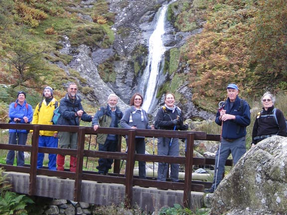 4.Beras & Moel Wnion
18/10/09. Crossing the bridge a few hundred yards from the main falls.
Keywords: Oct09 Sunday Alan Evans