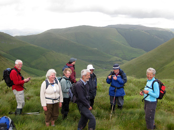 2.Waun Oer, Cribyn Fawr & Maes Glasse.
12/7/09. Brief stop with the Afon Ceirist valley behind (I think).
Keywords: July09 Sunday Ian Spencer