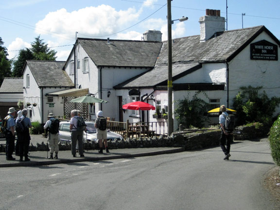 1.Capel Garmon
14/6/09. Some of the group checking out the pub for availability of end of walk refreshments.
Keywords: June09 Sunday Cleaton Williams