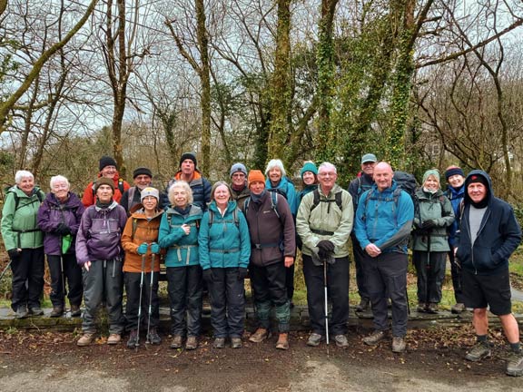 1.  Croesor - Moelwynion Low Level
8/3/26.The group photograph at the start of the walk in the National Park car park. No mist. Photo: Eryl Thomas
Keywords: Mar26 Sunday Gareth Hughes