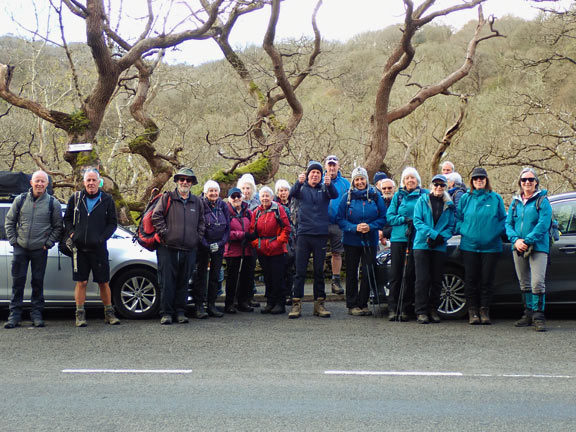 1. Moel Siabod (A & B groups)
19/04/26. Group photograph in a layby at the side of the A5 close to Pont Cyfyng..
Keywords: Apr26 Sunday Gareth Hughes