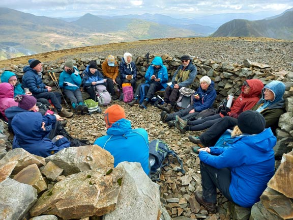 3. Mynydd Mawr
5/4/26. At the summit, a panad to celebrate our achievement. Photo: Eryl Thomas.
Keywords: Apr26 Sunday Noel Davey