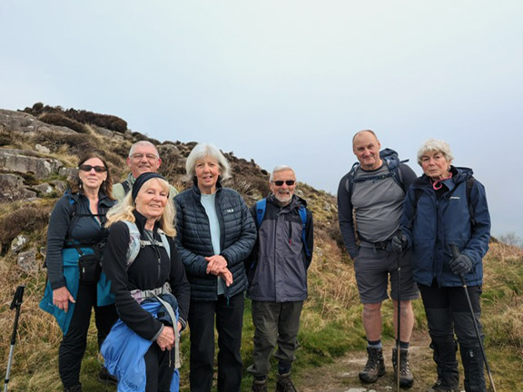 1. Porthmadog - Moel-y-Gest
22/3/26. Just below the summit of Moel-y-Gest. All members of the group on the ascent. (One member added from another photograph) Photo: Debbie Lucas.
Keywords: Mar26 Sunday Noel Davey
