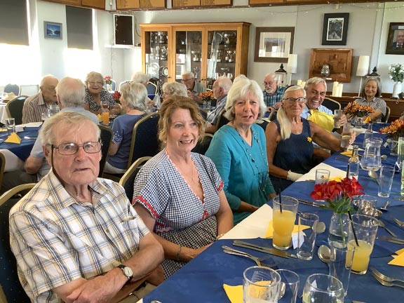 4. Summer Lunch.
25/6/26. You may have notice Dafydd twin brother who mysteriously appeared during the photograph taking. Photo: Ann White.
