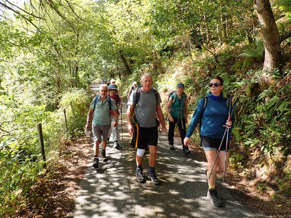 4. Capel Curig - Llyn Crafnant - Llyn Cowlyd.
23/8/26. Making good progress down hill. Llyn Crafnant now behind us Our second climb of the day, up to the ridge above Llyn Cowlyd, starting in front of us.
Keywords: Aug26 Sunday Eryl Thomas