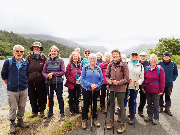 1. Llyn Padarn Circuit
2/7/26. The group photograph taken on the Llyn Padarn path close to Pen-y-Llyn very close to Craig-y-Undeb. The mountains either side of the Llanberis Pass can just be seen in the background.
Keywords: Jul26 Thursday Caroline Woodward