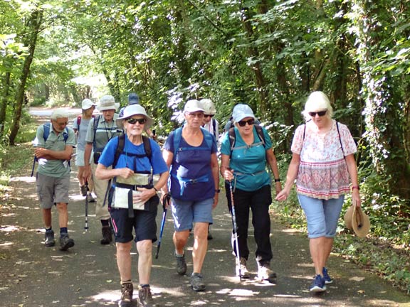 2. Lon Eifion
13/8/26. Straight onto Lon Eifion which runs along the bed of the old Afonwen to Bangor railway line.
Keywords: Aug26 Thursday Kath Mair