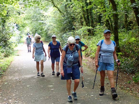 6. Lon Eifion
13/8/26. Not many yards to go as Lon Eifion passes through Coed-y-Garth. Our minds are on the ice-cream waiting for us in the cafe at the slate works.
Keywords: Aug26 Thursday Kath Mair