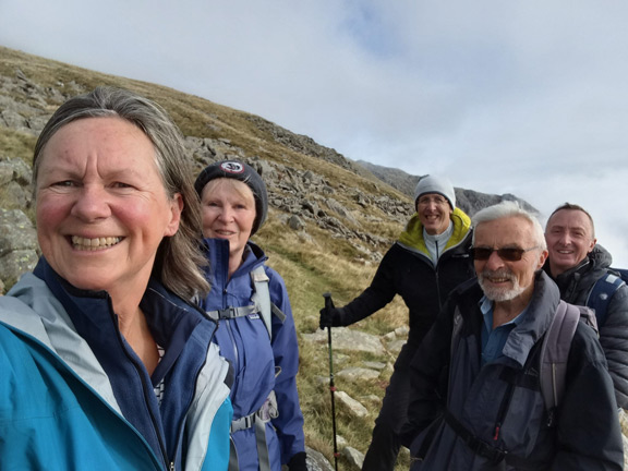 1. The Glyders Red Dot Route
4/10/26. The A group photo. Photo: Selena Thomas.
Keywords: Oct26 Sunday Selina Thomas