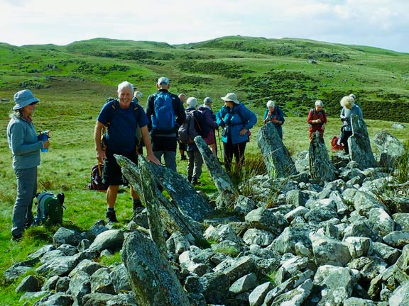 7. Moel Ysgyfarnogod - Foel Penolau - Bryn Cader Faner
20/9/26. Members marvel at the bronze age stone circle called Bryn Cader Faner. Some lovely photographs to be seen at: https://www.megalithic.co.uk/article.php?sid=526 (copy & paste. It is not a hyperlink).
Keywords: Sep26 Sunday Noel Davey